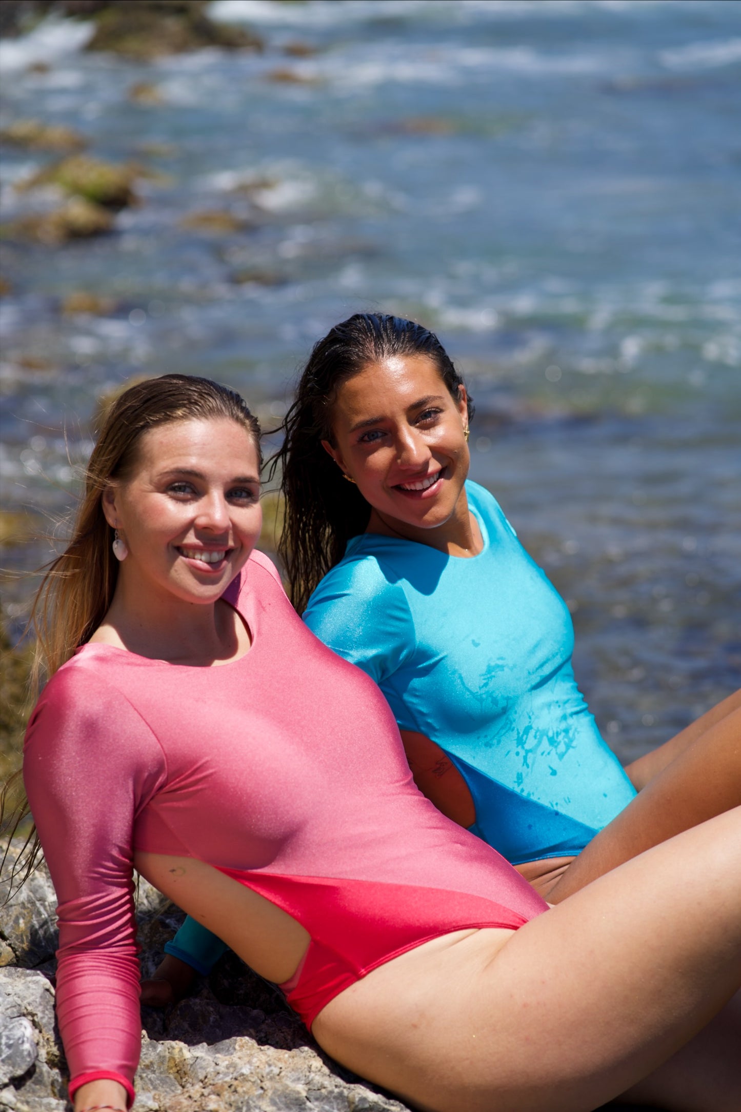 Blue Long Sleeve Swimsuit